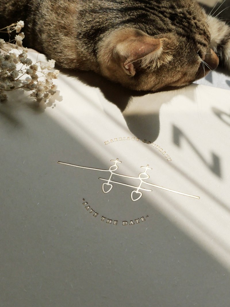 印印time 囍字书约保存书/结婚书约夹/硬壳/质感/粗糙/烫金/ - 婚礼誓言书 - 纸 红色