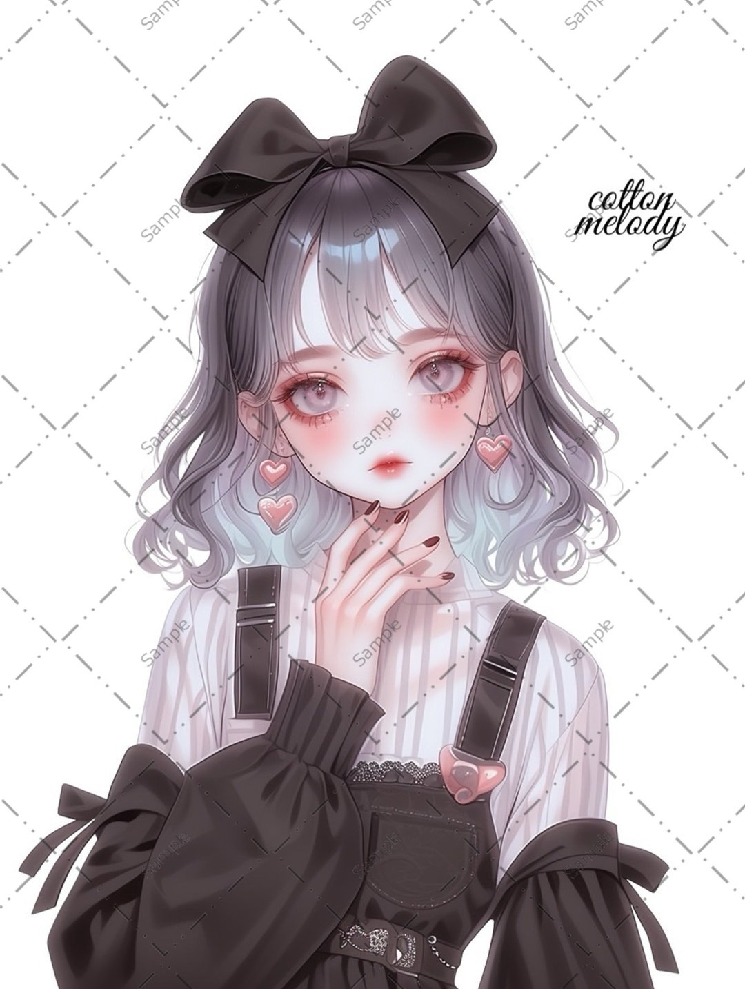 original sticker no.1224 人物贴纸 原创贴纸 人物贴纸 女孩贴纸 原创人物贴纸 - 贴纸 - 纸 