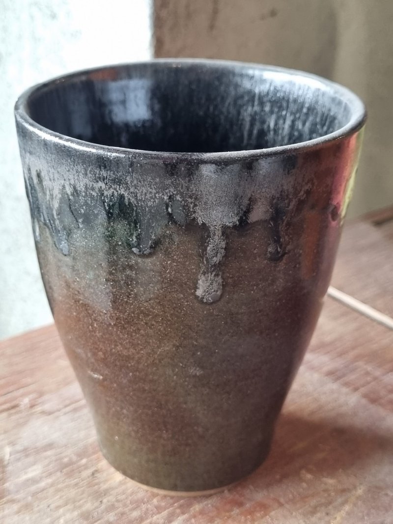 【一冬人】墨色渐浓 - 渐层黑釉 陶器 陶杯 酒杯 咖啡杯 茶 - 其他杯子 - 陶 黑色
