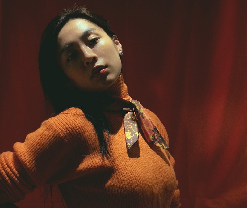 【 追踪拿优惠卷】浪漫品味的法式丝巾- 复古法式时尚 - 日本制 - 领结/领巾 - 丝．绢 橘色