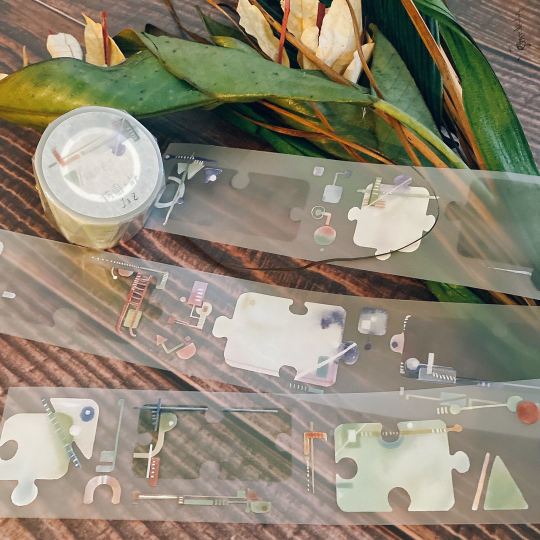 5cm纸胶带 | 拼图。静 | 雾面PET - 纸胶带 - 塑料 蓝色