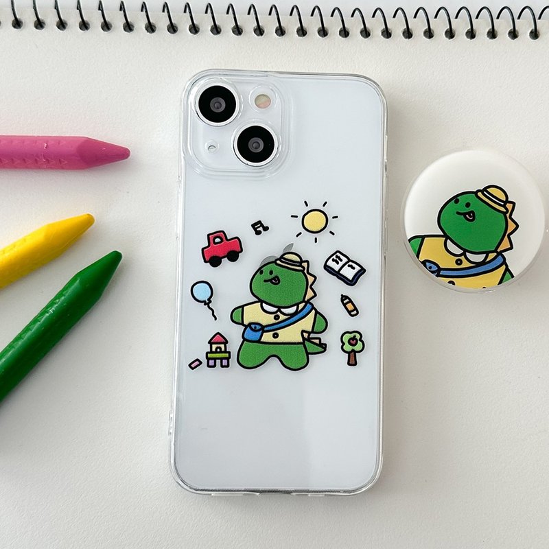快乐恐龙 iPhone 手机壳 Grip 智慧托克套装 - 手机壳/手机套 - 塑料 多色