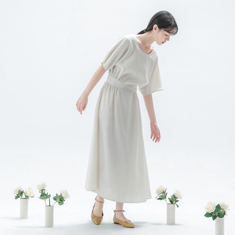 【经典原创】Galaxy_银河晚宴镂空洋装_CLD007_米 - 洋装/连衣裙 - 聚酯纤维 卡其色