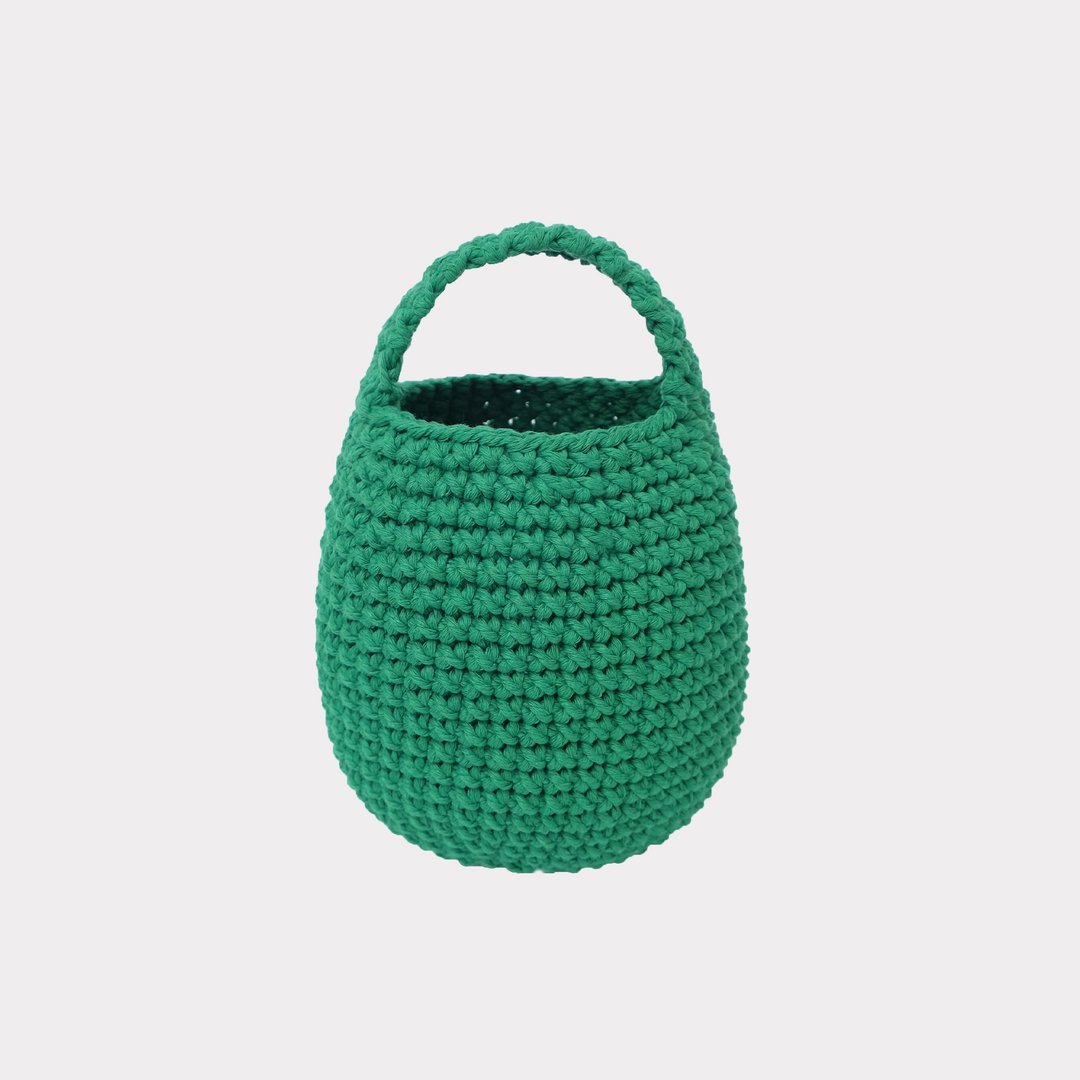 Eggie bag in green - 手提包/手提袋 - 棉．麻 绿色