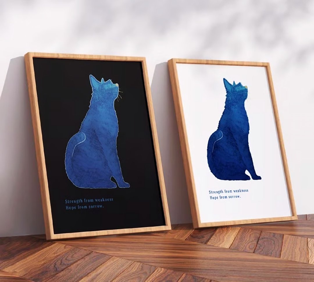 蓝猫 /原厂海报 / A4 或 A3 尺寸 - 海报/装饰画/版画 - 塑料 白色