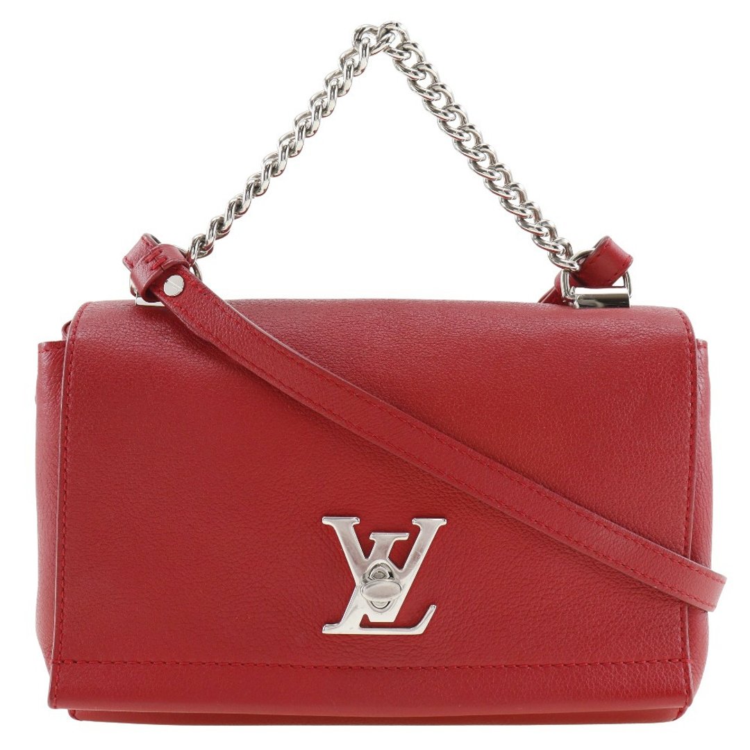 【日本直送】路易威登 LOUIS VUITTON Lockme BB 肩背包 2WAY M51202 小牛皮 红宝石红 女性【二手】 - 侧背包/斜挎包 - 真皮 红色