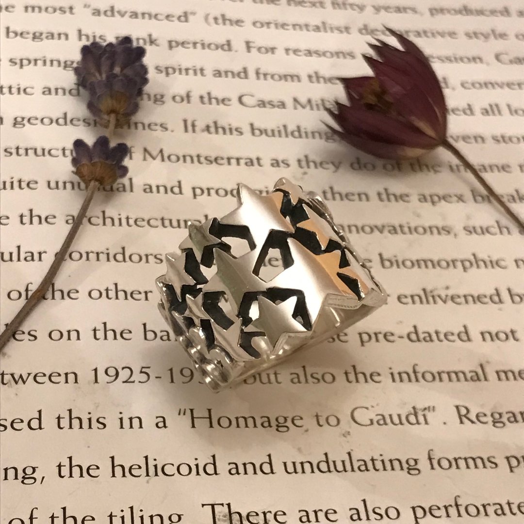 Glittering Stardust Ring - 戒指 - 纯银 银色