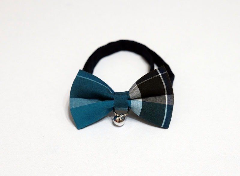 【Miya ko.杂货布手作】猫猫狗狗 领结/啾啾/蝴蝶结/帅气格子/宠物项圈 - 项圈/牵绳 - 棉．麻 