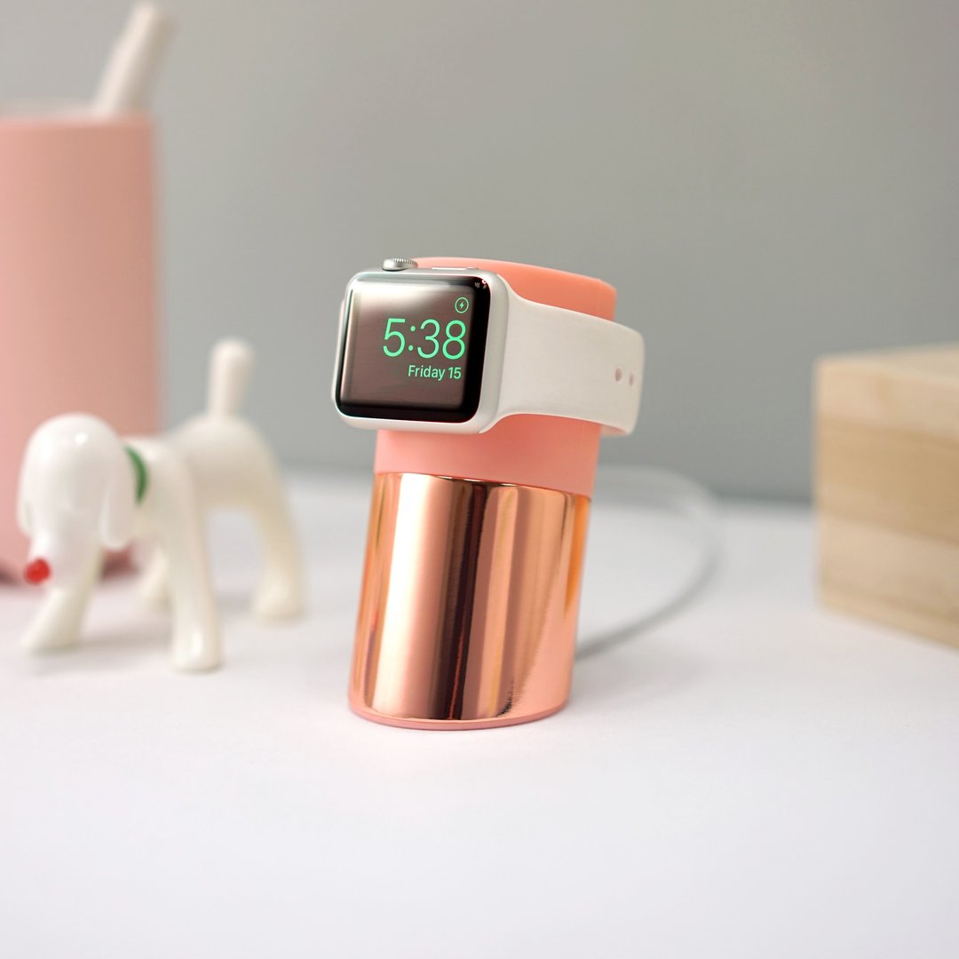 午夜星尘 - Apple Watch手表充电座 星尘红/午夜蓝 - 收纳用品 - 塑料 银色