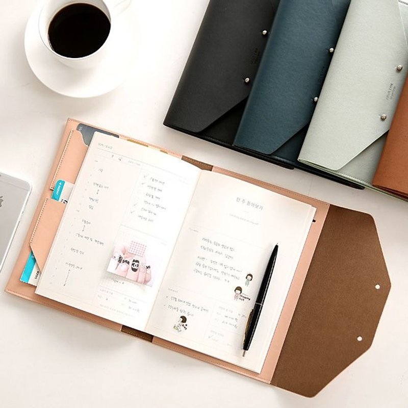 Funnymade收纳扩充皮革书套A5-粉红,FNM34348 - 书衣/书套 - 真皮 粉红色