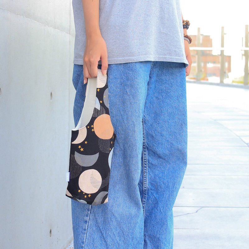 【日本棉】月金圆缺 冰霸杯袋 700ml - 手提包/手提袋 - 棉．麻 多色