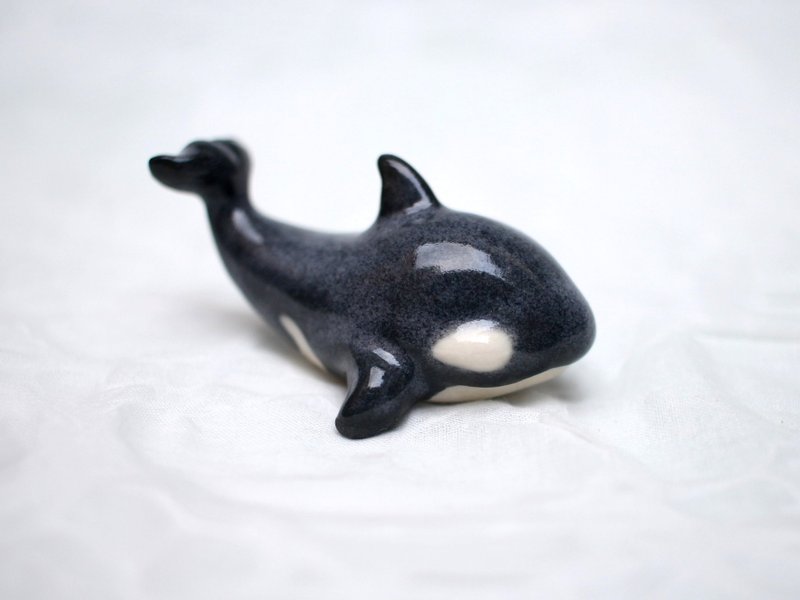 虎鲸　瓷偶　筷架　公仔 - 玩偶/公仔 - 瓷 黑色