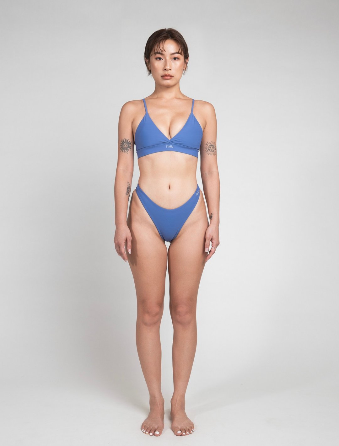 Mist Blue 雾蓝 / 三角叠层 运动款上衣 / Top - 女装泳衣/比基尼 - 其他材质 蓝色