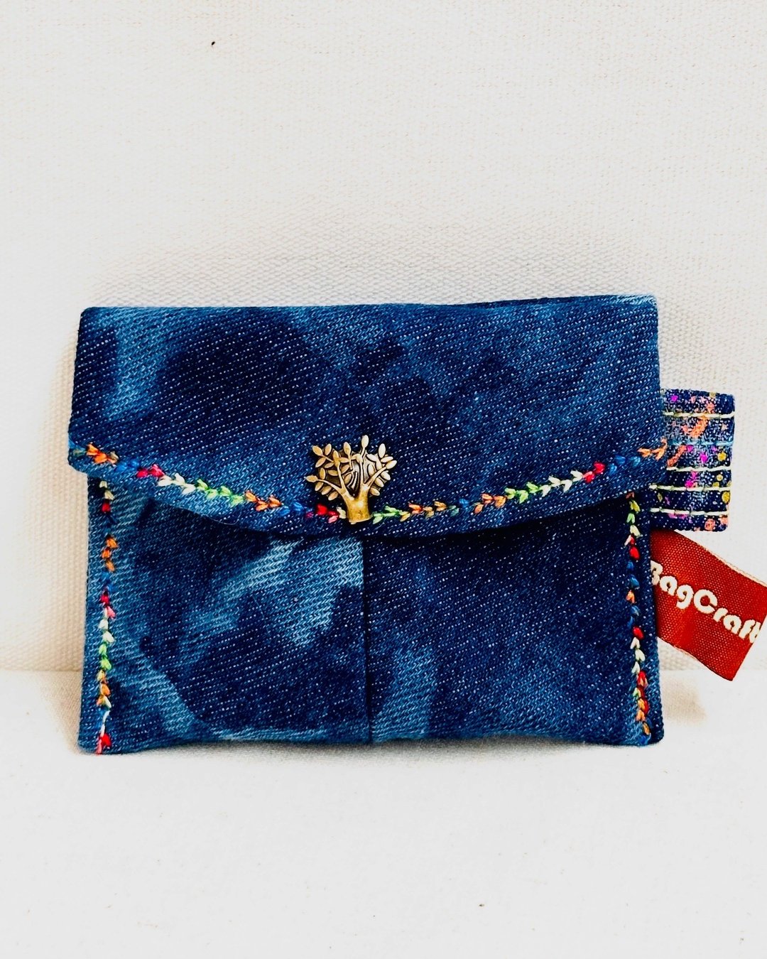 BC 牛仔布 Mini Wallet - 皮夹/钱包 - 棉 蓝色