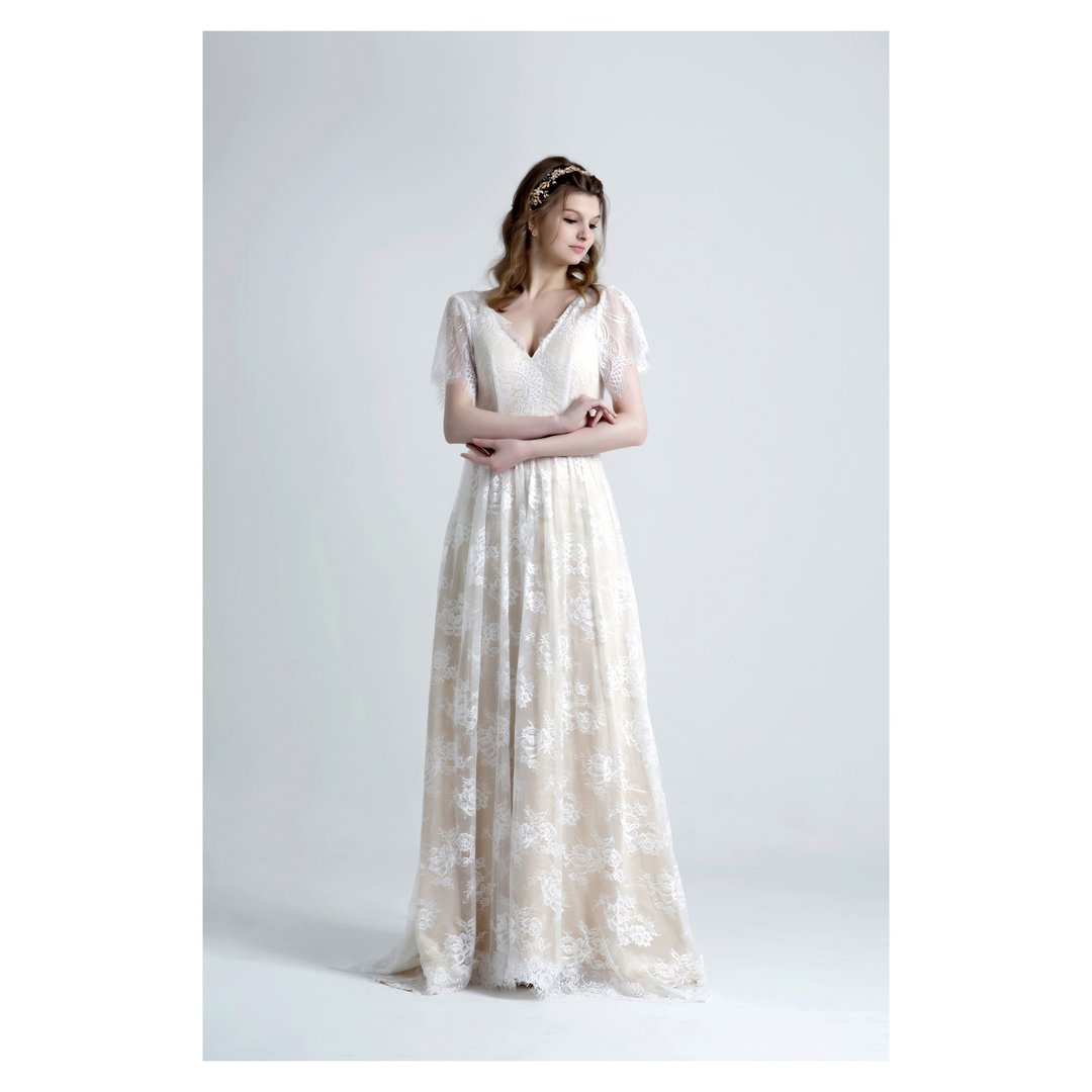 SAMPLE SALE DREAMLIKE 波希米亚蕾丝轻婚纱 - 晚装/礼服 - 聚酯纤维 