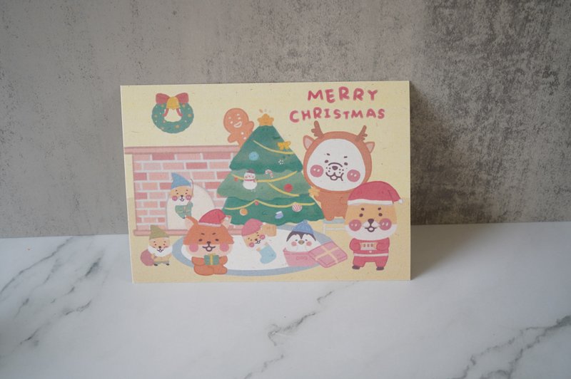 柴柴可爱过冬圣诞明信片 - 卡片/明信片 - 其他材质 