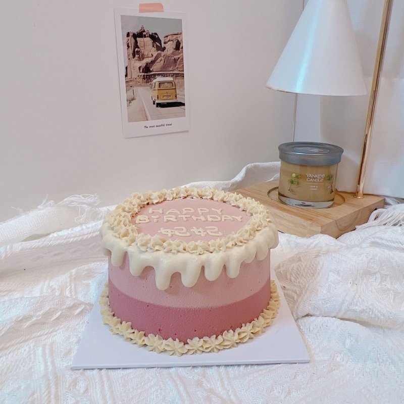 五寸双色滴滴奶霜蛋糕*联系店家后再下单 - 猫罐头/鲜食 - 新鲜食材 