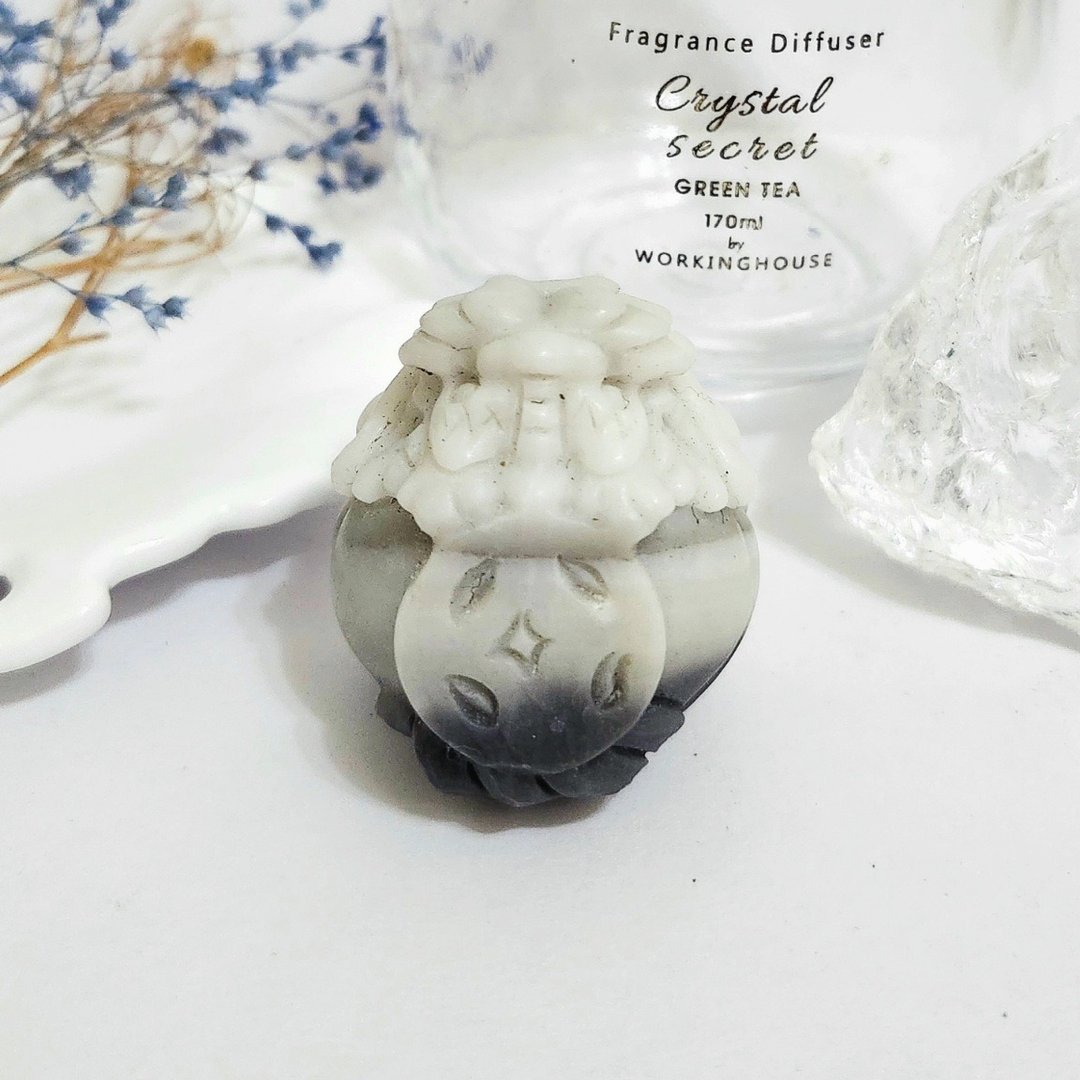背钱币太极玉龙龟 - 摆饰 - 玉石 黑色