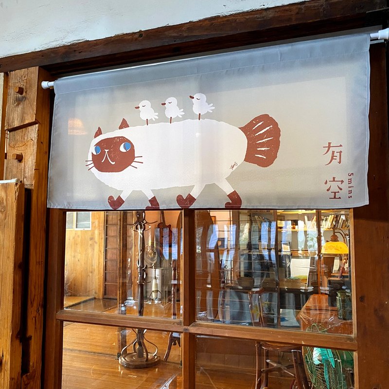 生活居家—FishCat 吊旗/ 暹罗鱼喵 - Luna 露营 - 门帘/门牌 - 其他人造纤维 卡其色
