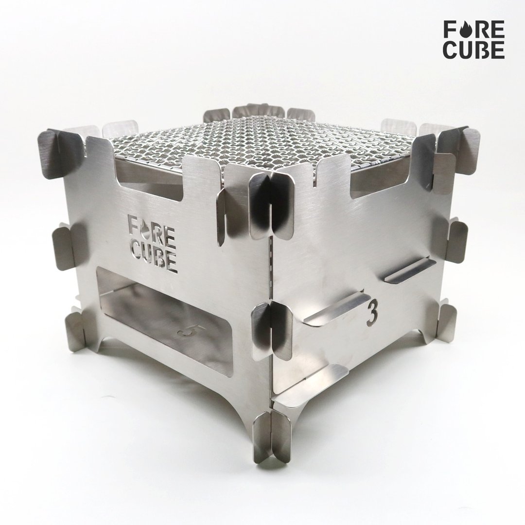 【Coffreedom】FIRECUBE卡片烧烤炉 - 锅具/烤盘 - 不锈钢 银色