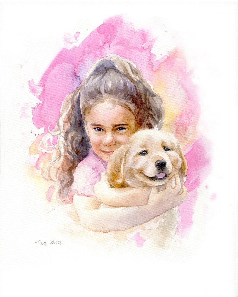 似颜绘 宠物肖像画人像画像委托 客制画像 礼物定制 - 订制画像 - 纸 