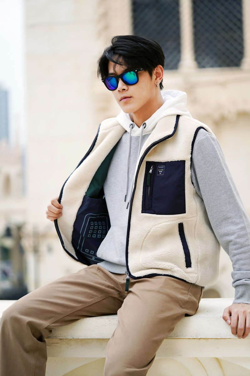 East Pole 男女合穿秋冬短款羊羔毛绒百搭马夹背心EW1532 - 男装背心 - 其他材质 