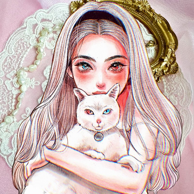 双生子贴纸 - 贴纸 - 纸 粉红色