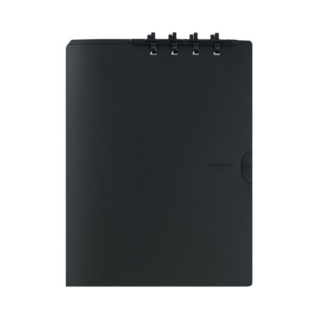 【KING JIM】COMPACT 可对折活页笔记本 黑色A4 (9956H-BK) - 笔记本/手帐 - 塑料 黑色