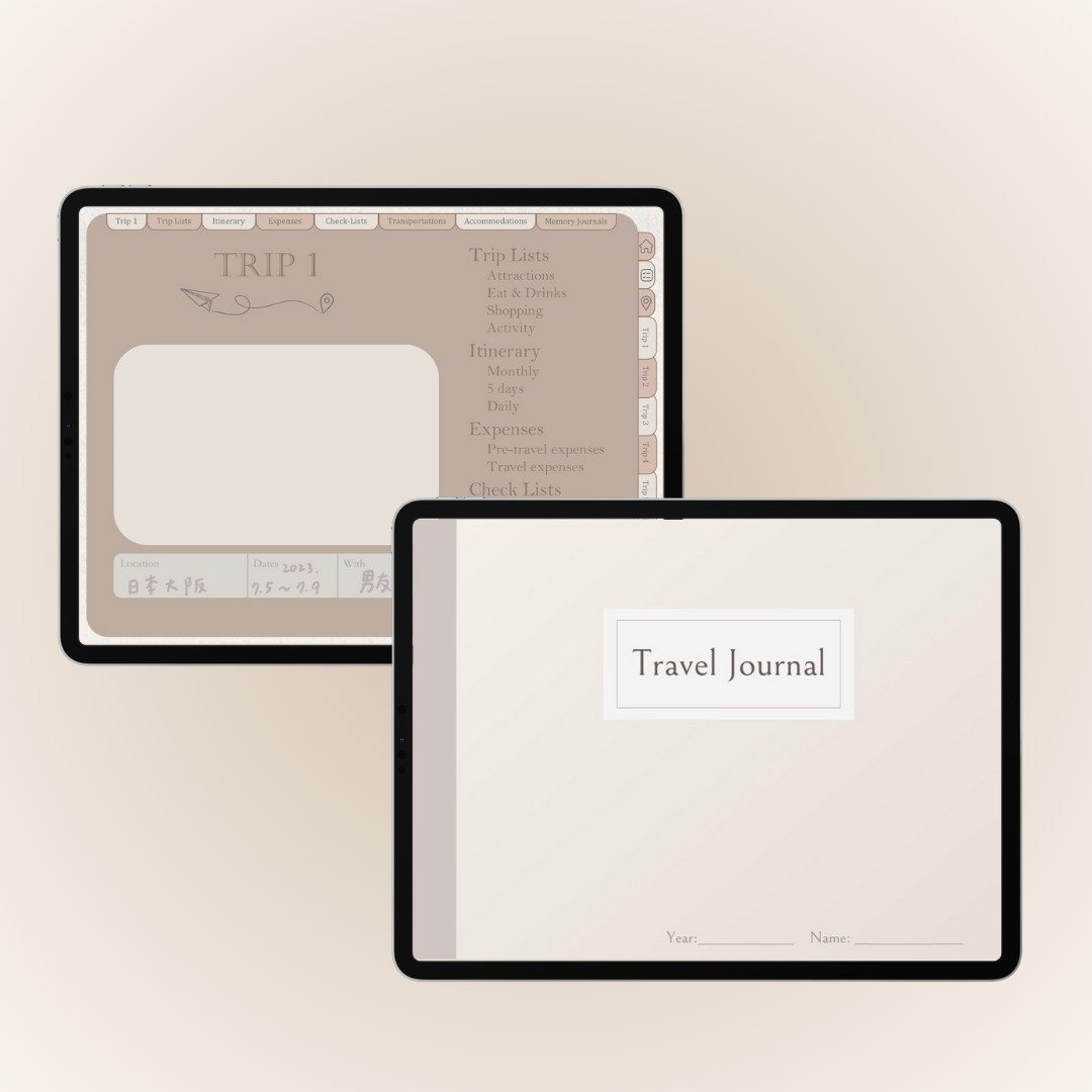 旅游规划手帐--沙漠系| 电子手帐 | iPad | 旅行日记行程规划 - 电子手帐及素材 - 其他材质 