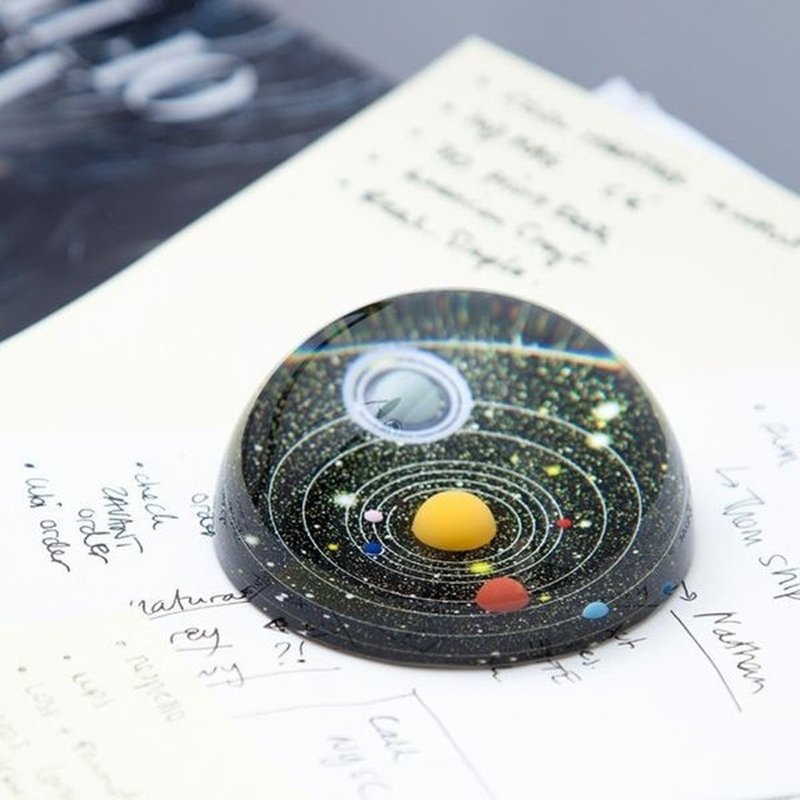 美国 Kikkerland 行星纸镇 微观太阳系 星空宇宙玻璃桌面摆件 - 摆饰 - 玻璃 多色