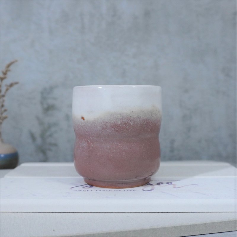粉紫腰身握杯,茶杯,水杯-容量约250ml - 咖啡杯/马克杯 - 陶 橘色
