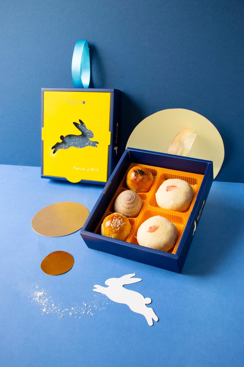 【2023兔年喜迎来】\双重组合/ 综合蛋黄酥+心食尚绿豆椪 - 蛋糕/甜点 - 纸 绿色