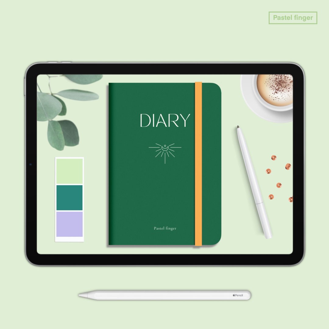 iPad Digital Diary Green Cover - 电子手帐及素材 - 其他材质 