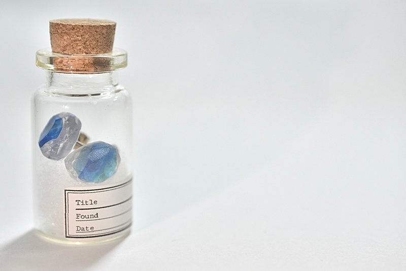 空白 饰钉耳环004 - 耳环/耳夹 - 玻璃 透明