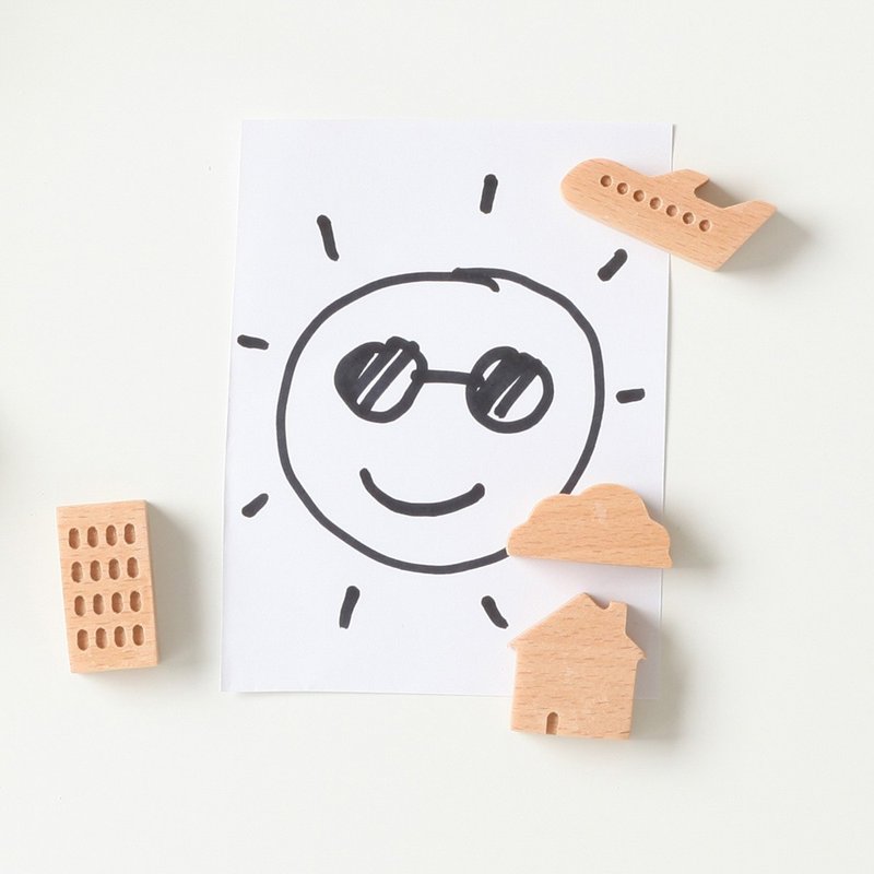 Pana Objects 城市旅行-磁铁 - 冰箱贴/磁贴 - 木头 咖啡色