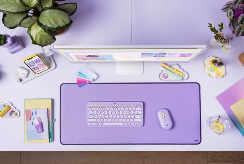 K380 跨平台蓝牙键盘 (灰/白/粉/紫) - 电脑配件 - 塑料 