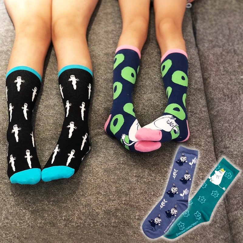 【MOOMIN】姆明冒险中筒袜 袜子 棉袜 - 袜子 - 棉．麻 