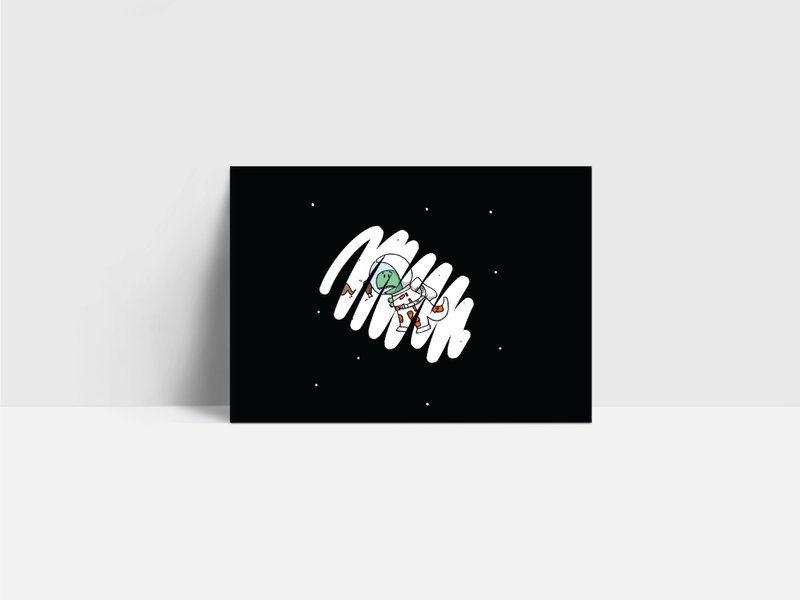 银河卡 - 卡片/明信片 - 纸 黑色