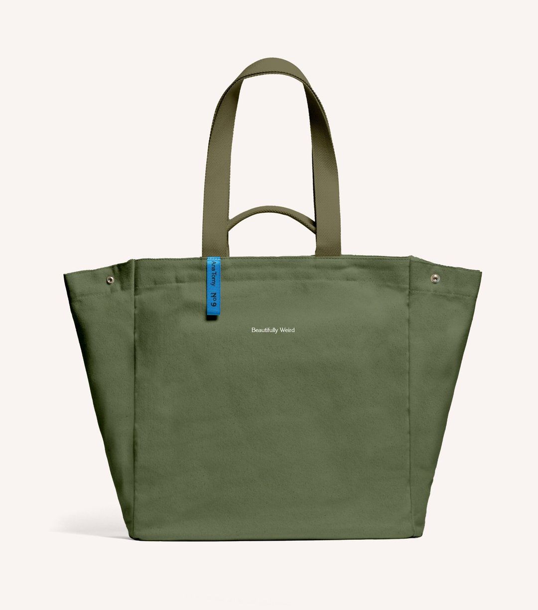 【定制化礼物】16 盎司橄榄绿 Library Tote 重磅帆布托特书袋 - 手提包/手提袋 - 棉．麻 