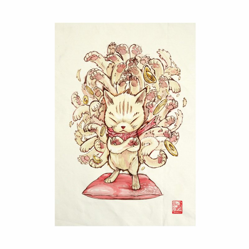 Neko ultimate Fabric Art  Canvas No frame - 其他 - 棉．麻 白色