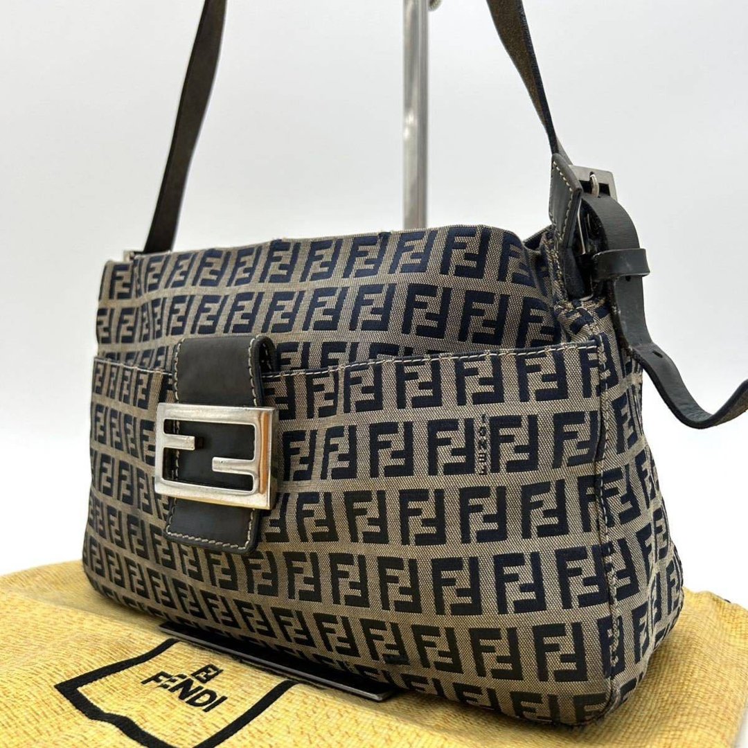 【特选货品】中古二手Fendi咖啡色老花皮革包斜背侧背孭手袋 - 侧背包/斜挎包 - 真皮 咖啡色