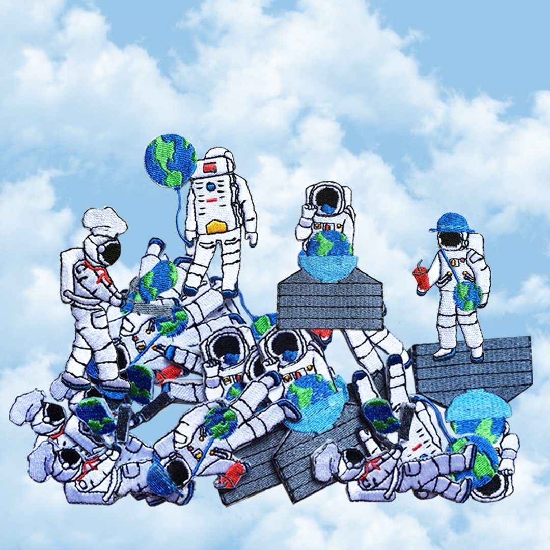 iron embroidered astronaut - 编织/刺绣/羊毛毡/裁缝 - 绣线 