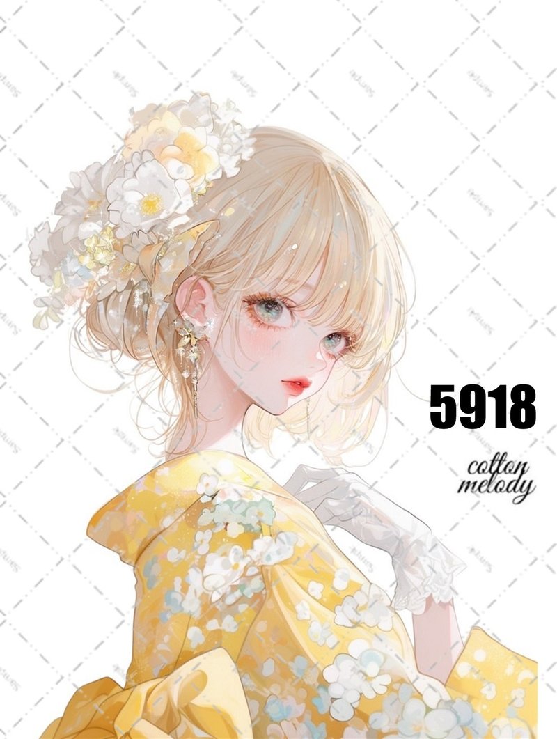 原创贴纸 no.5918 人物贴纸 原创贴纸 女孩贴纸 原创人物贴纸 - 贴纸 - 纸 