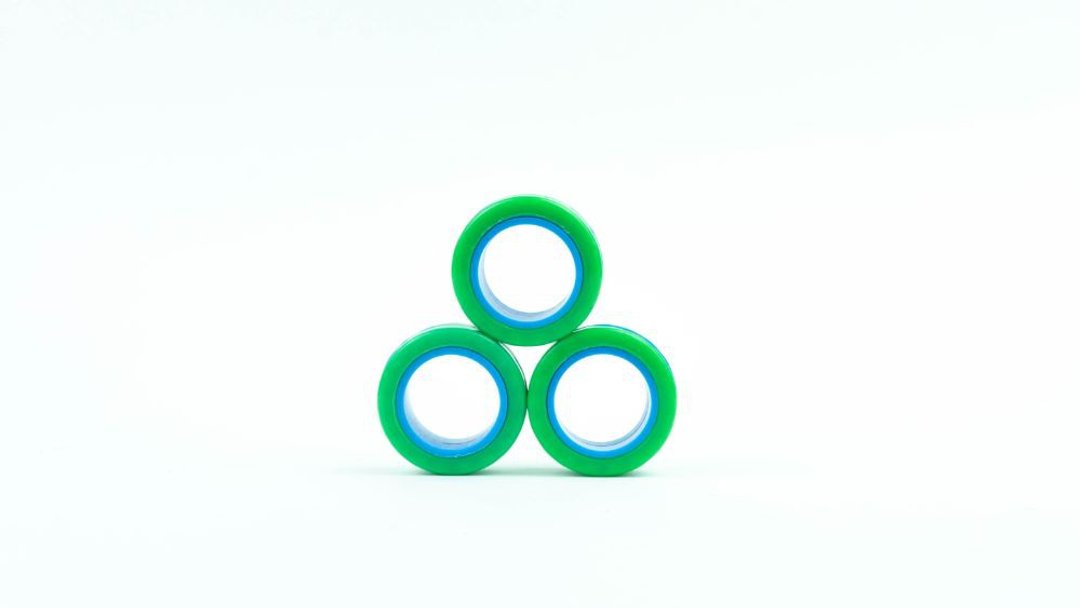 乌克兰原装 FinGears 指尖环 | 绿蓝  | 三种尺寸 - 桌游/玩具 - 其他材质 绿色