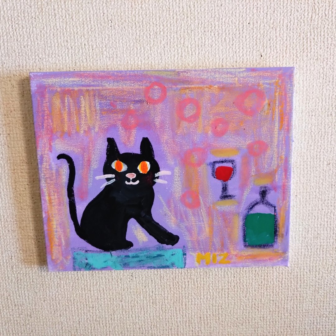 原画、独一无二的猫酒 - 海报/装饰画/版画 - 其他材质 