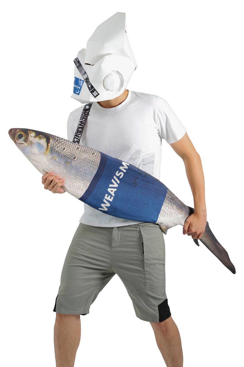 【台湾制造】WEAVISM 虱目鱼包包 (大) - 其他 - 棉．麻 蓝色