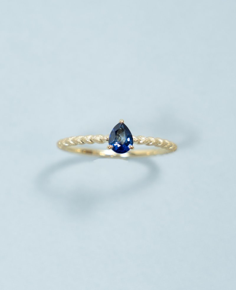 Blue Sapphirei K18 Ring - 戒指 - 其他金属 蓝色