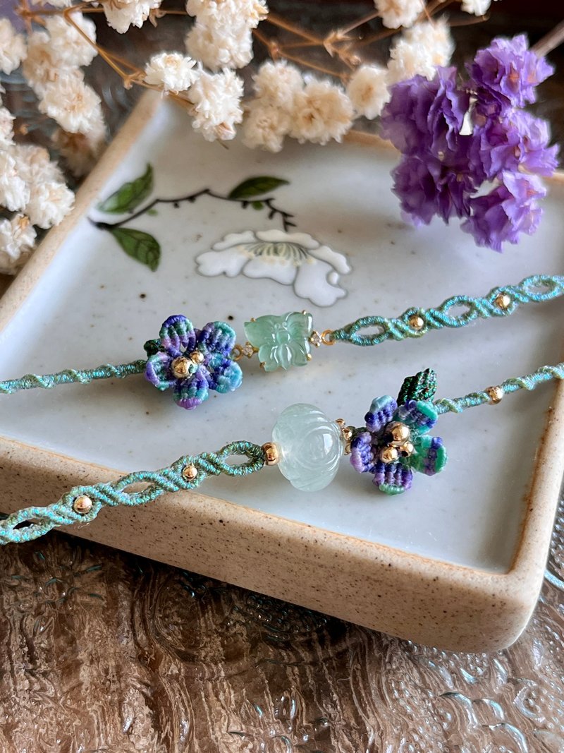 九重紫-翡翠设计手环 - 手链/手环 - 玉石 紫色