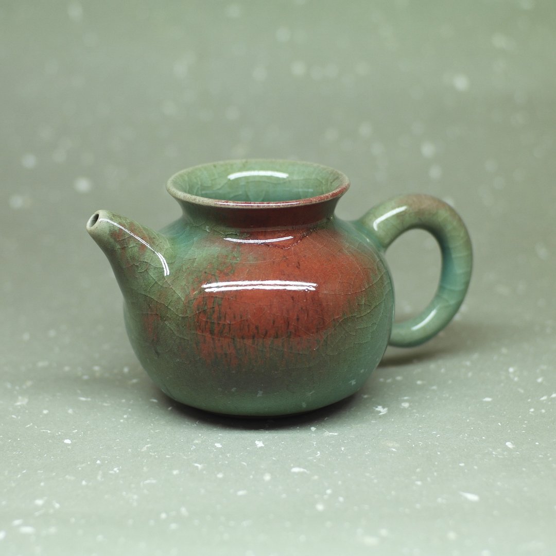 青瓷红斑 圆身 正把茶海、公道杯、匀杯 手作陶艺 茶道具 - 茶具/茶杯 - 陶 