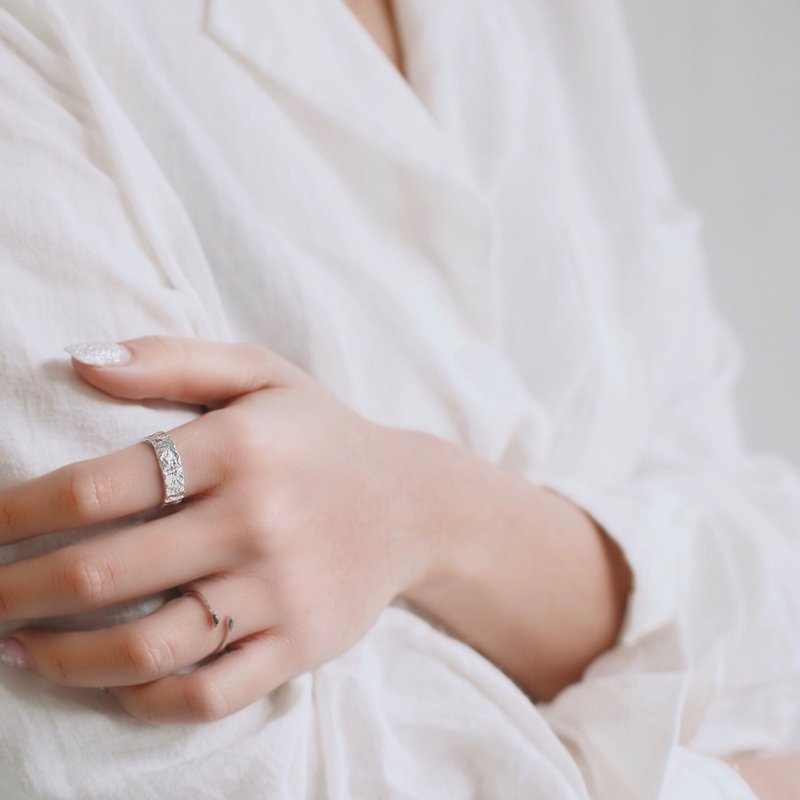 解 - 纯银戒指 - 戒指 - 纯银 银色